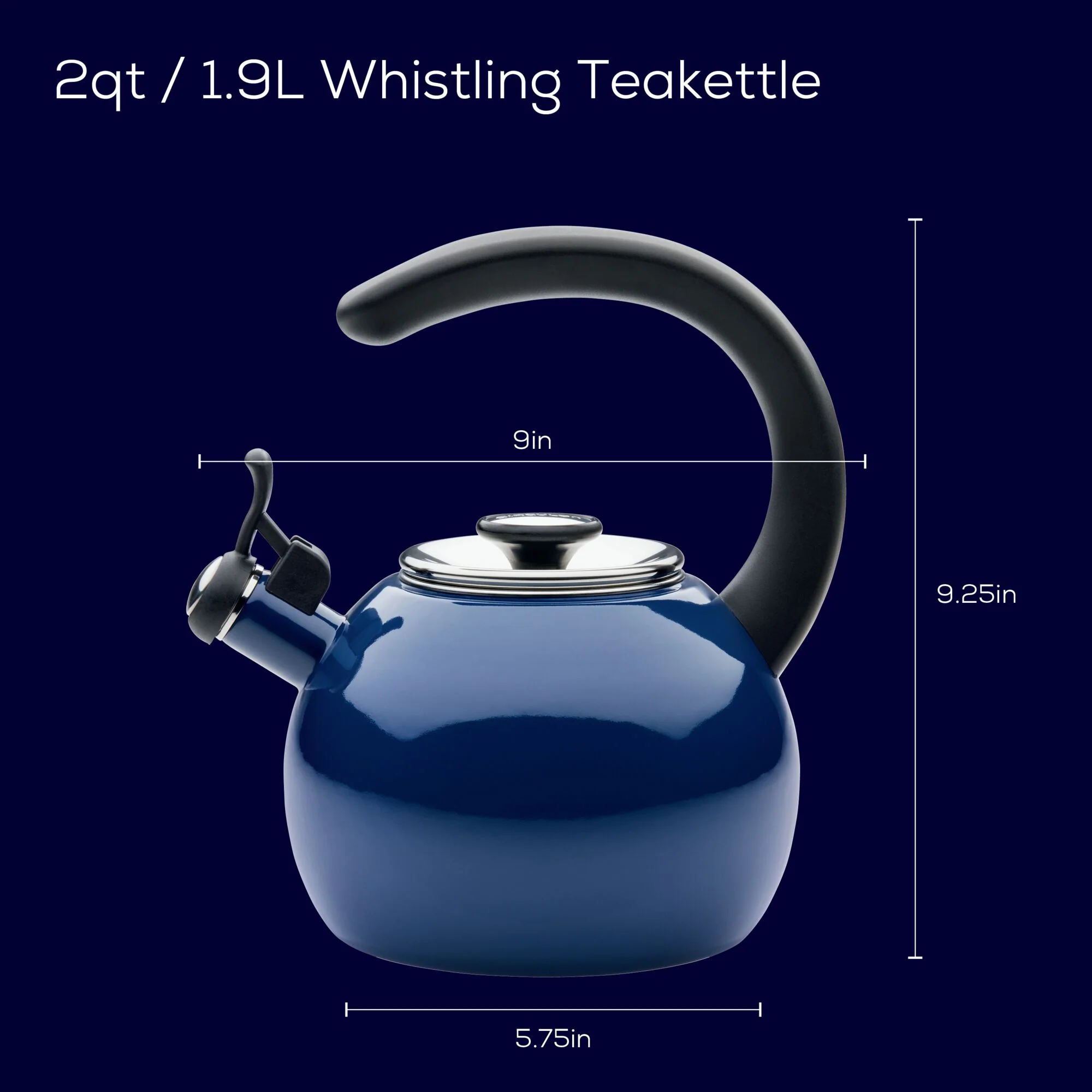 2-Quart Whistling Teakettle with Flip-Up Spout - Image 35